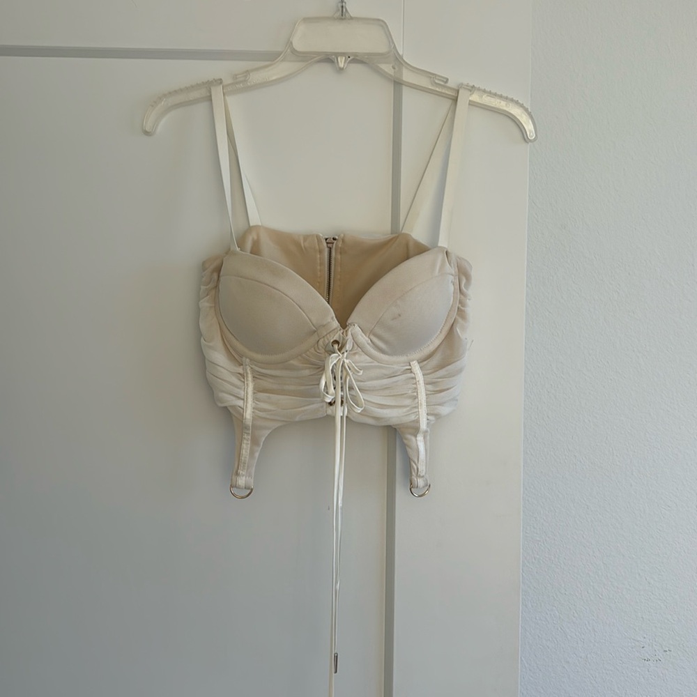 Ivory Bustier Crop Top